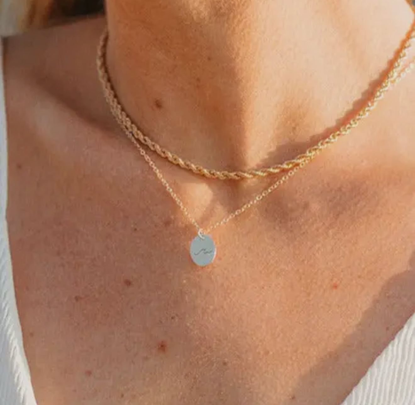 Pacific Wave Disc Necklace